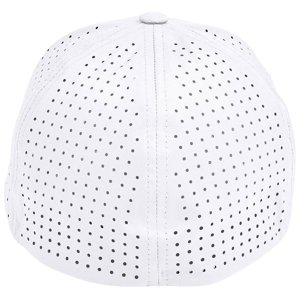 Devon & Jones White/Silver CrownLux Performance Stretch Cap