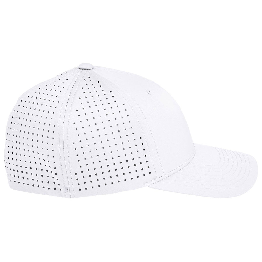 Devon & Jones White/Silver CrownLux Performance Stretch Cap