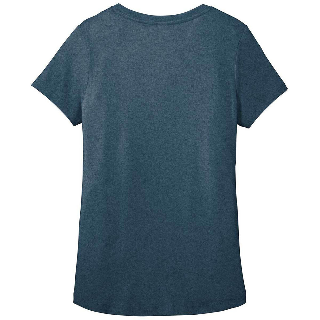 District Women's Heathered Neptune Blue Flex Scoop Neck Tee
