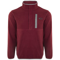 Drake Waterfowl Men's Maroon/Charcoal Camp Fleece Pullover 2.0