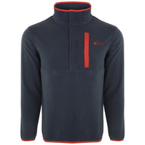Drake Waterfowl Men's Navy/Red Camp Fleece Pullover 2.0