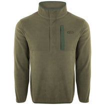 Drake Waterfowl Men's Olive/Dark Green Camp Fleece Pullover 2.0