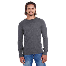Econscious Men's Charcoal/Black Heather Sueded Long-Sleeve Jersey