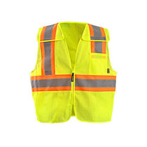 OccuNomix Men's Yellow 5 Point Break-Away Two Tone Mesh Vest