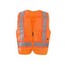 OccuNomix Men's Orange 5 Point Break-Away Two Tone X Back Mesh Vest