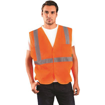 OccuNomix Men's Orange High Visibility Value Mesh Standard Safety Vest