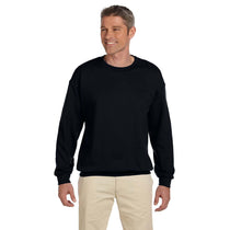 Gildan Men's Black Heavy Blend 50/50 Fleece Crew