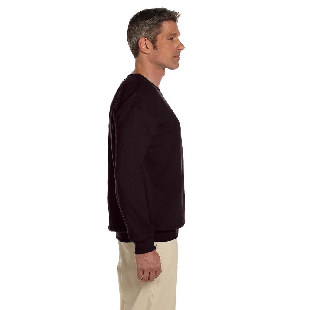 Gildan Men's Dark Chocolate Heavy Blend 50/50 Fleece Crew