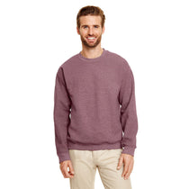Gildan Men's Heather Sport Dark Maroon Heavy Blend 50/50 Fleece Crew