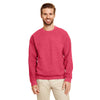 Gildan Men's Heather Sport Scarlet Red Heavy Blend 50/50 Fleece Crew