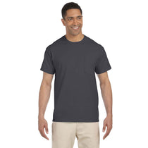 Gildan Men's Charcoal Ultra Cotton Pocket T-Shirt
