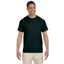 Gildan Men's Forest Green Ultra Cotton Pocket T-Shirt