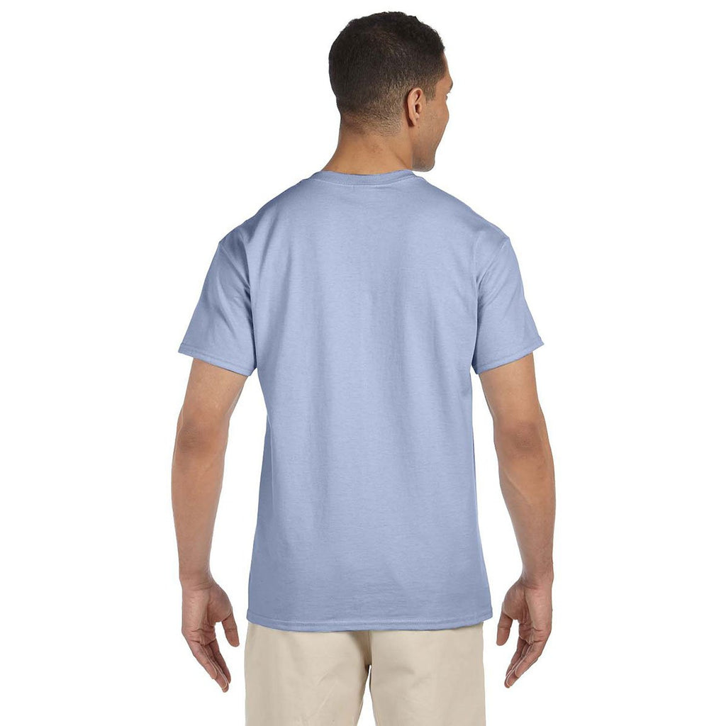 Gildan Men's Light Blue Ultra Cotton Pocket T-Shirt