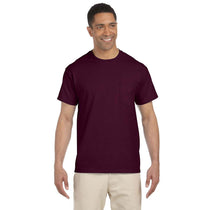 Gildan Men's Maroon Ultra Cotton Pocket T-Shirt