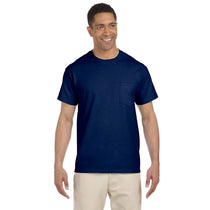 Gildan Men's Navy Ultra Cotton Pocket T-Shirt