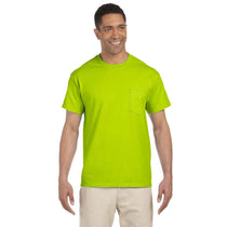 Gildan Men's Safety Green Ultra Cotton Pocket T-Shirt