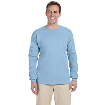 Gildan Men's Light Blue Ultra Cotton Long Sleeve T-Shirt