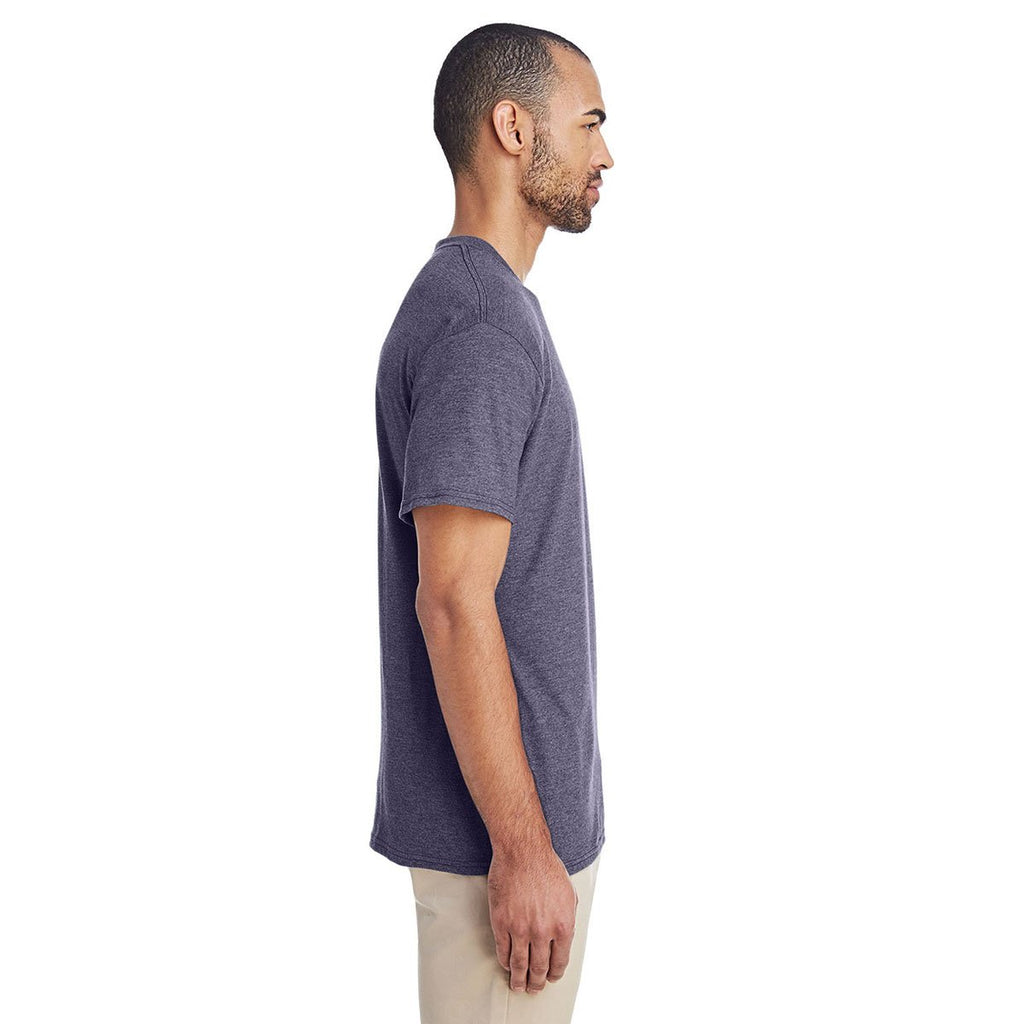 Gildan Men's Heather Sport Dark Navy 5.5 oz. 50/50 T-Shirt