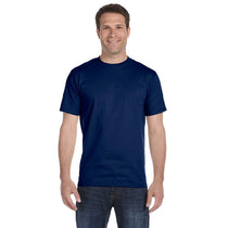 Gildan Men's Navy 5.5 oz. 50/50 T-Shirt