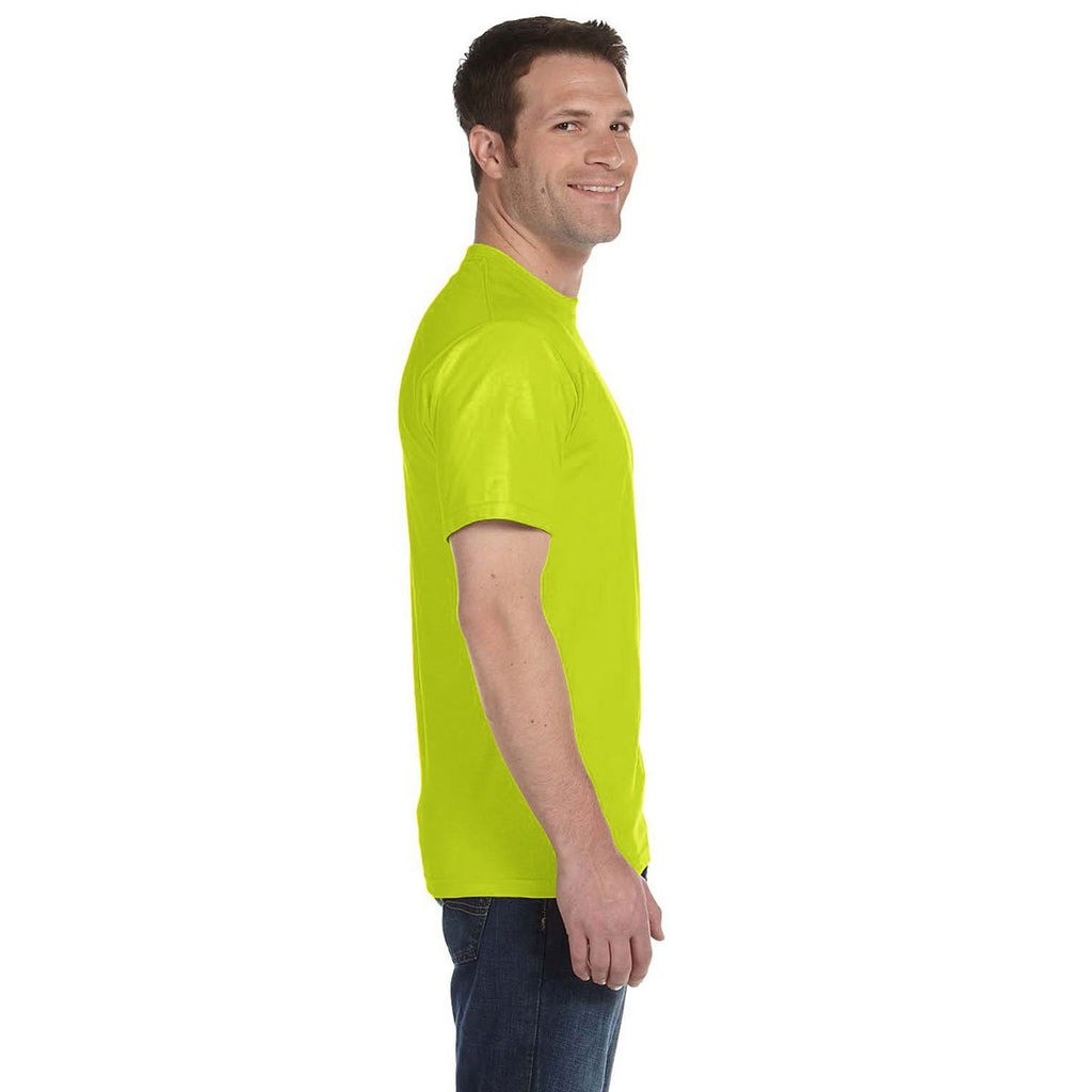 Gildan Men's Safety Green 5.5 oz. 50/50 T-Shirt