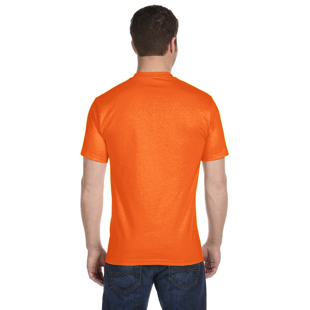 Gildan Men's Safety Orange 5.5 oz. 50/50 T-Shirt