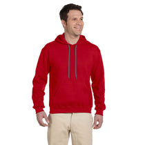 Gildan Men's Red Premium Cotton Ringspun Hooded Sweatshirt