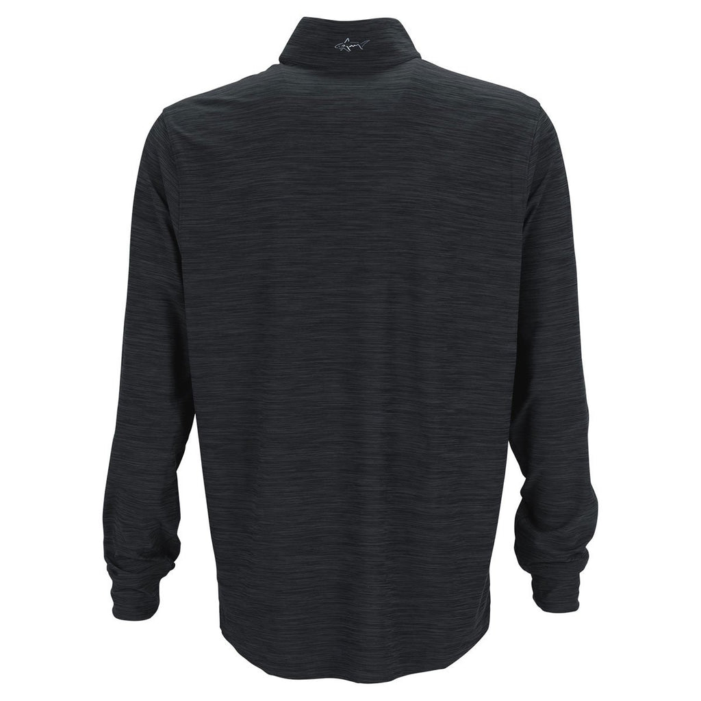 Greg Norman Men's Black Heather Play Dry Heather 1/4-Zip
