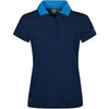 Stormtech Women's True Navy/Electric Blue Cignus Performance Polo