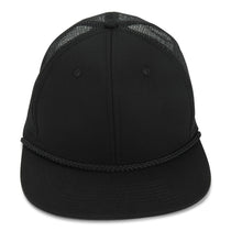 Paramount Apparel Black Foam Front Mesh Back Rope Cap