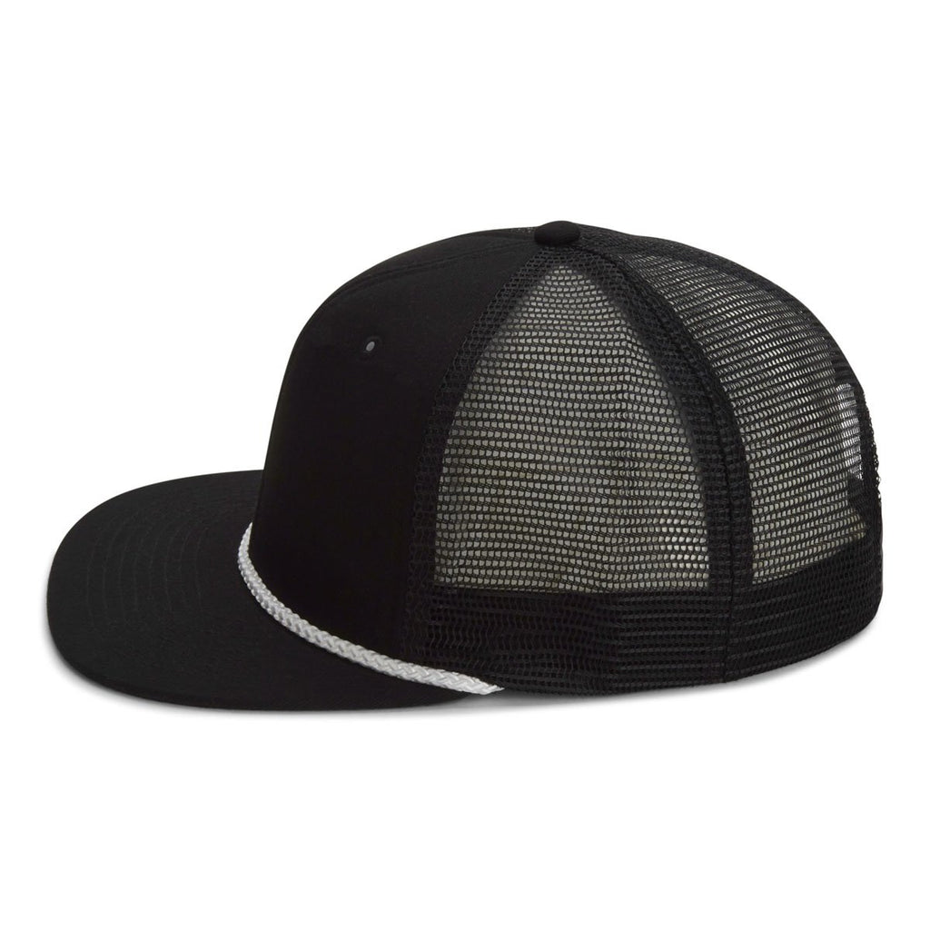 Paramount Apparel Black/White Foam Front Mesh Back Rope Cap
