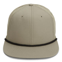 Paramount Apparel Khaki/Black Foam Front Mesh Back Rope Cap