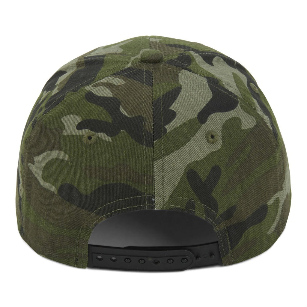Paramount Apparel Green Woodland Generic Camo Flat Bill