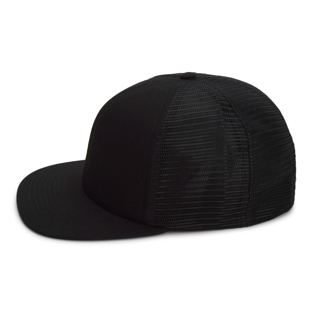 Paramount Apparel Black Old School Trucker Cap