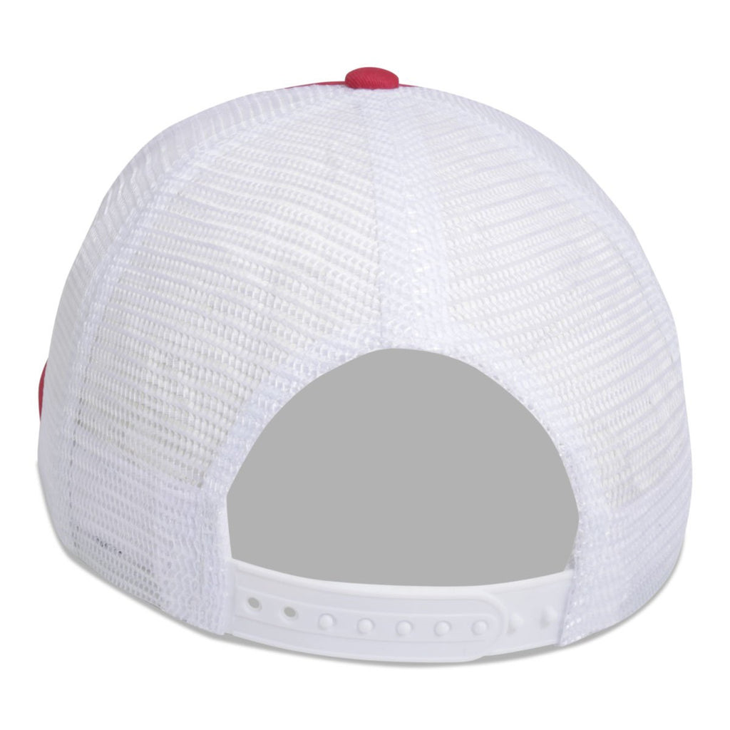 Paramount Apparel Red/White Old School Trucker Cap