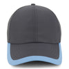 Paramount Apparel Charcoal/Azure Blue Performance Contrasting Visor
