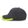 Paramount Apparel Charcoal/Fluorescent Yellow Performance Contrasting Visor