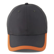 Paramount Apparel Charcoal/Orange Performance Contrasting Visor