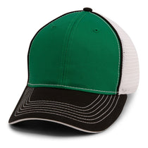 Paramount Apparel Kelly/Black/White Piped Fine Mesh Cap