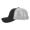 Paramount Apparel Black/Silver Wax Cloth Mesh Cap