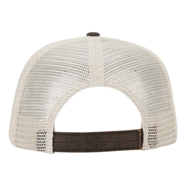 Paramount Apparel Brown/Ivory Wax Cloth Mesh Cap