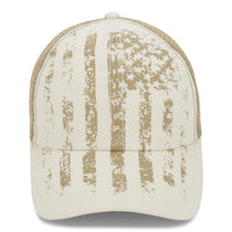Paramount Apparel Khaki/Tan Patriotic Mesh Back Cap