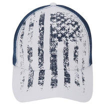 Paramount Apparel White/Navy Patriotic Mesh Back Cap