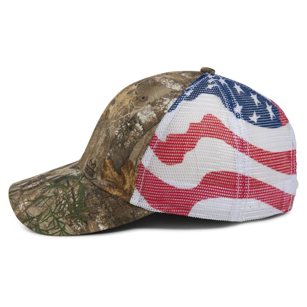 Paramount Apparel Realtree Edge/White Patriotic Camo Cap
