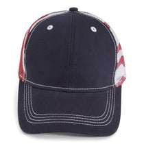 Paramount Apparel Navy Patriotic Flag Design Cap
