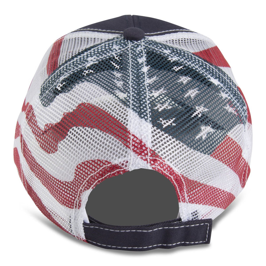 Paramount Apparel Navy Patriotic Flag Design Cap
