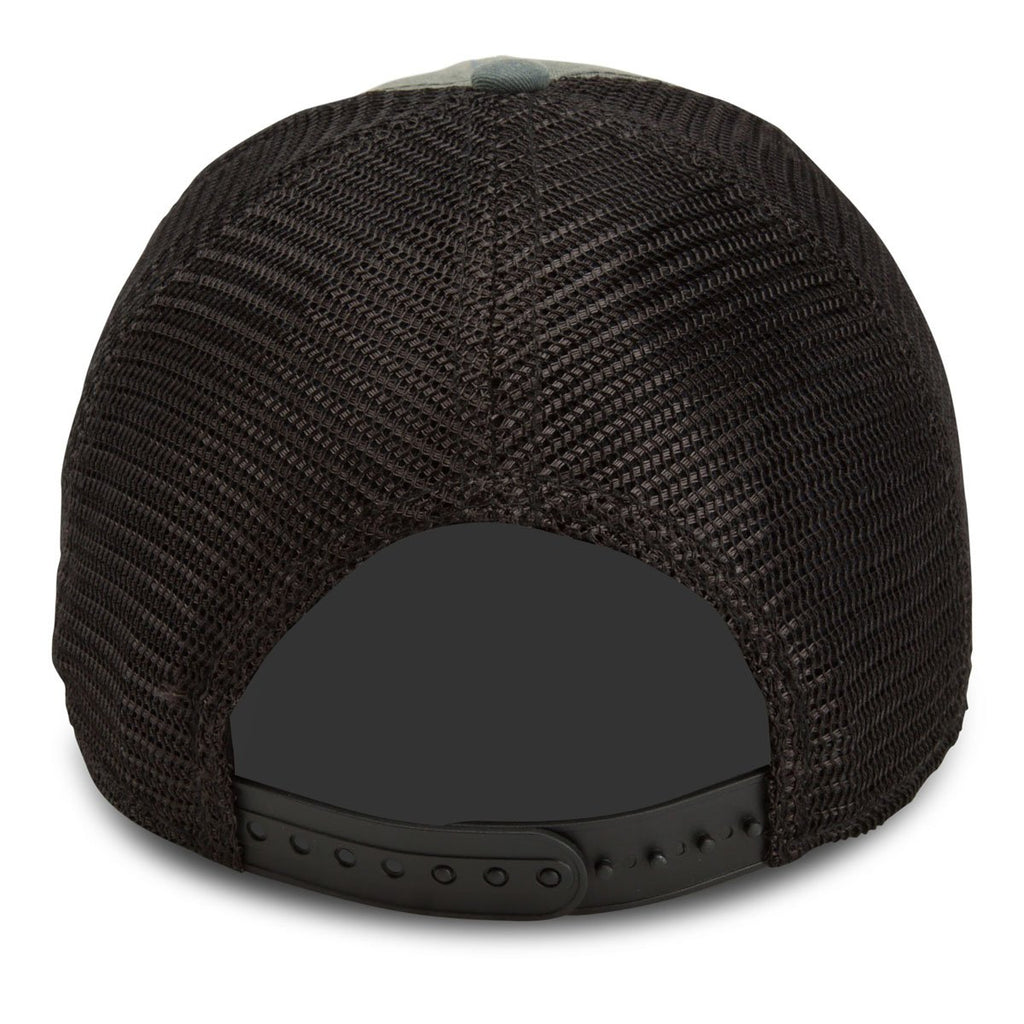 Paramount Apparel Denim/Black Pigment Washed Soft Mesh Cap