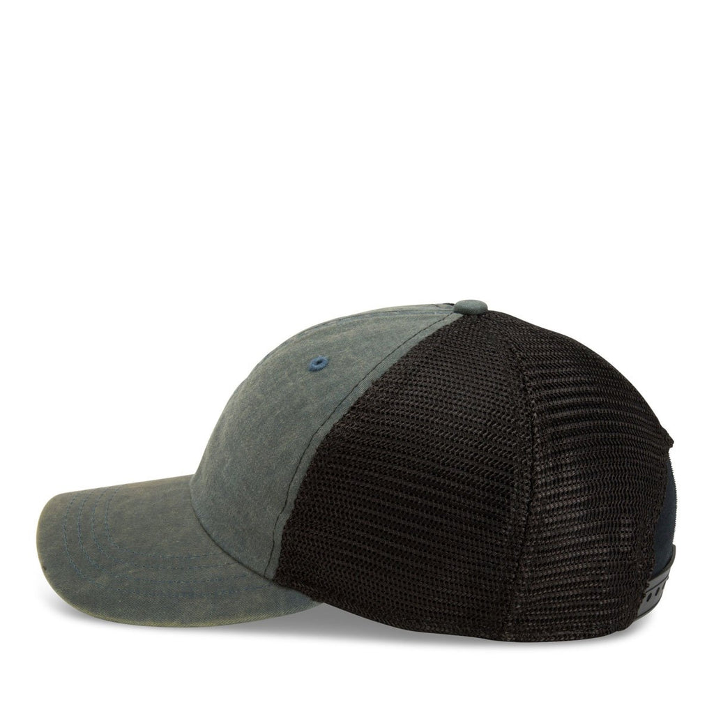 Paramount Apparel Denim/Black Pigment Washed Soft Mesh Cap