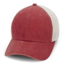 Paramount Apparel Red/Stone Pigment Washed Soft Mesh Cap