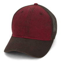 Paramount Apparel Cardinal/Cigar Dirty Washed Mesh Cap