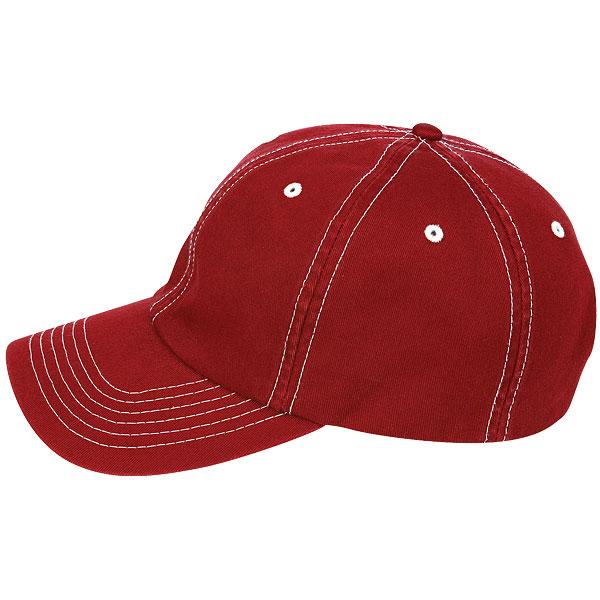 Paramount Apparel Dark Red Contrast Stitching Garment Washed Cap